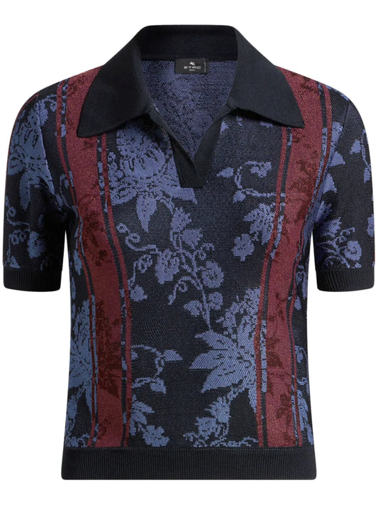 Floral Jacquard Polo Shirt