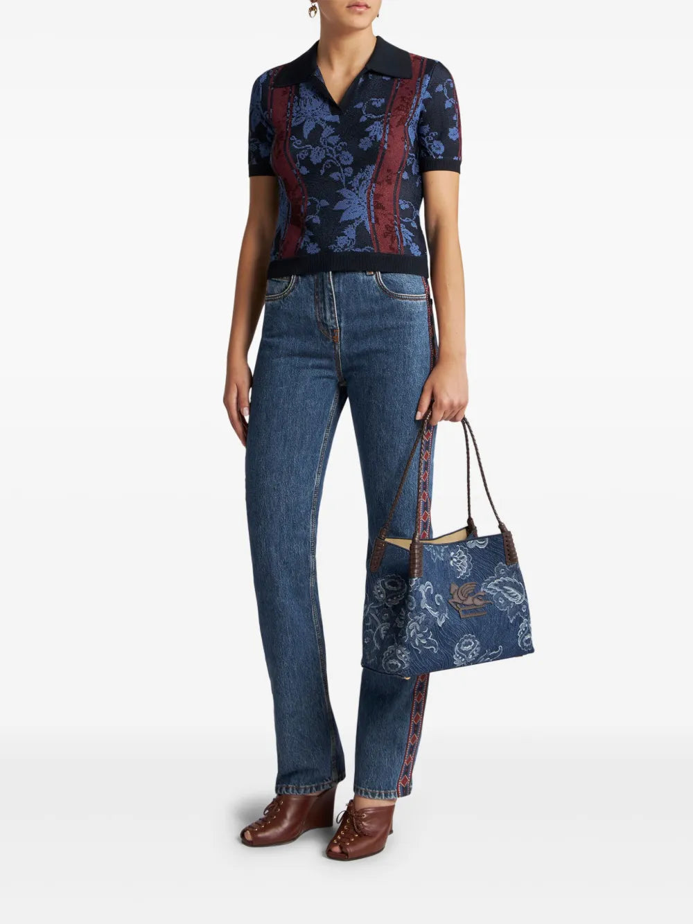 Floral Jacquard Polo Shirt