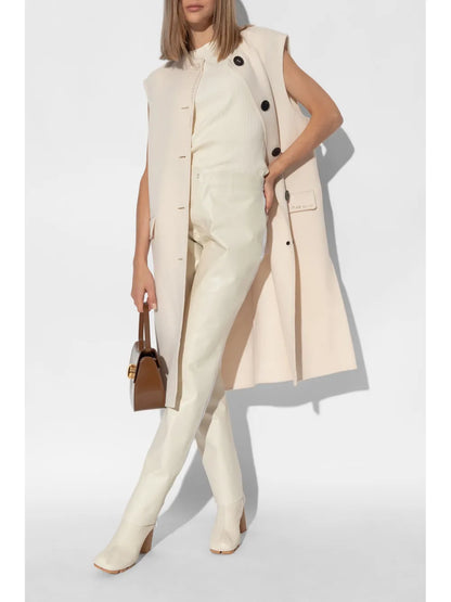 Panelled Straight-Leg Trousers