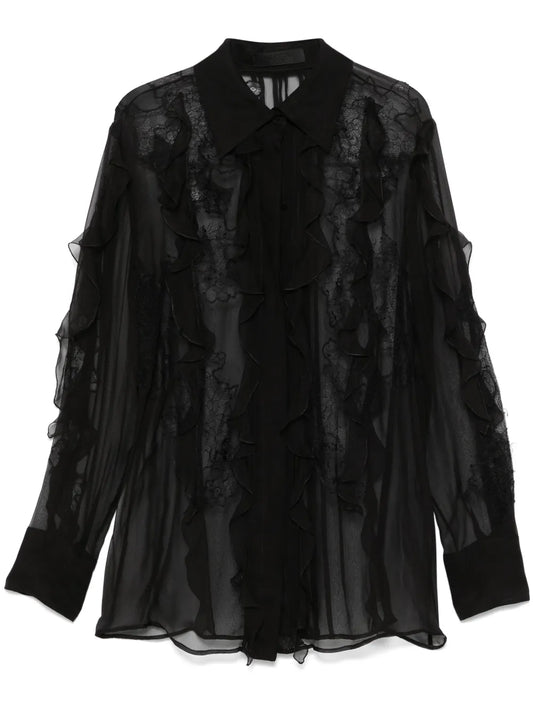 Floral-Embroidered Blouse