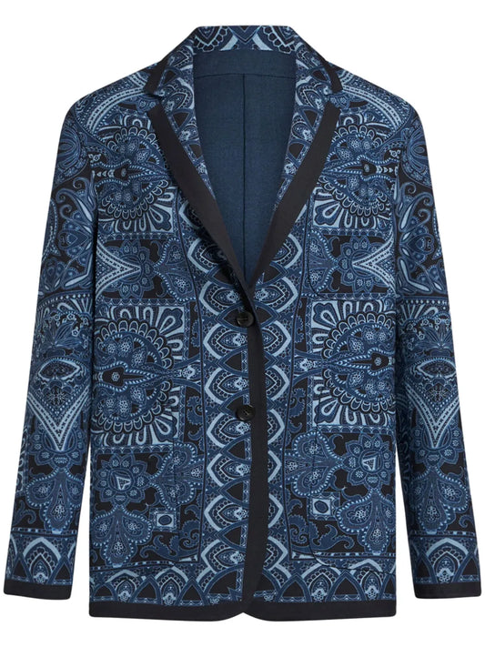 Printed Reversible Blazer