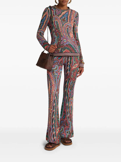 Paisley-Jacquard Sweater