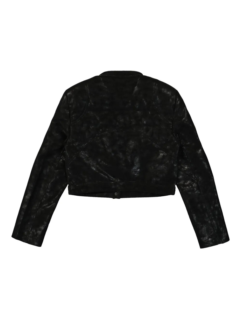 Cropped Faux-Leather Jacket