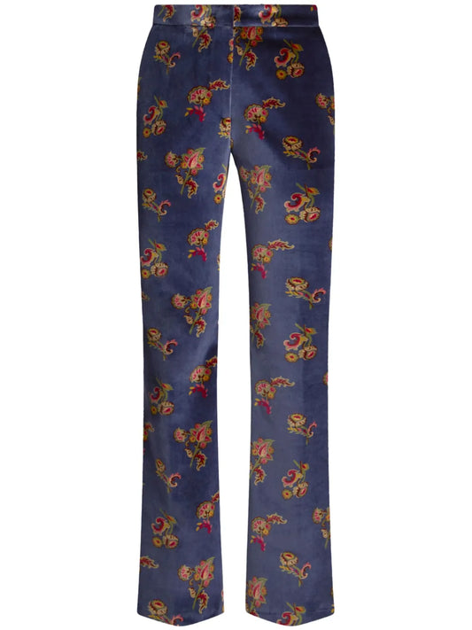 Floral Flared Trousers