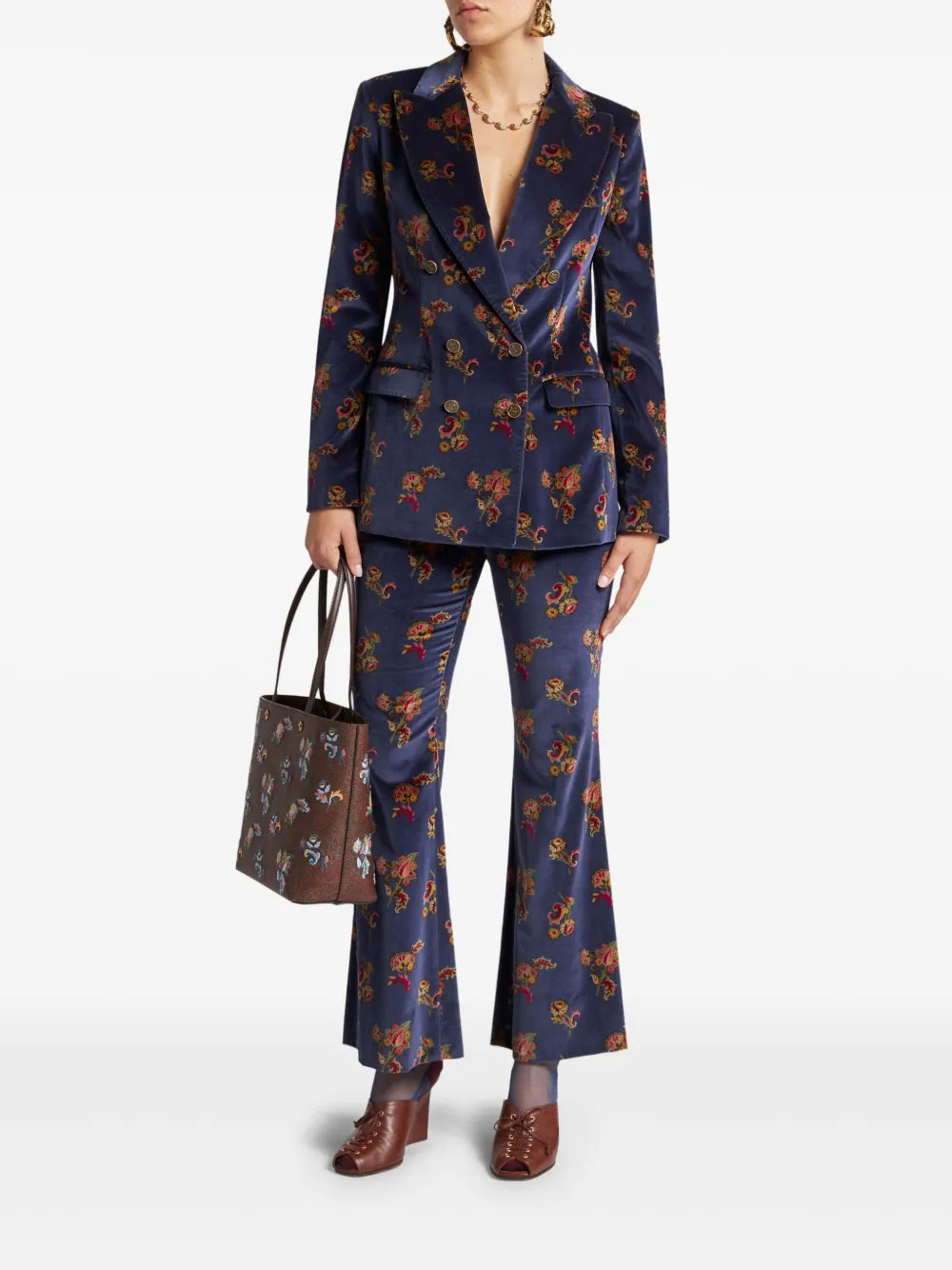 Floral Flared Trousers