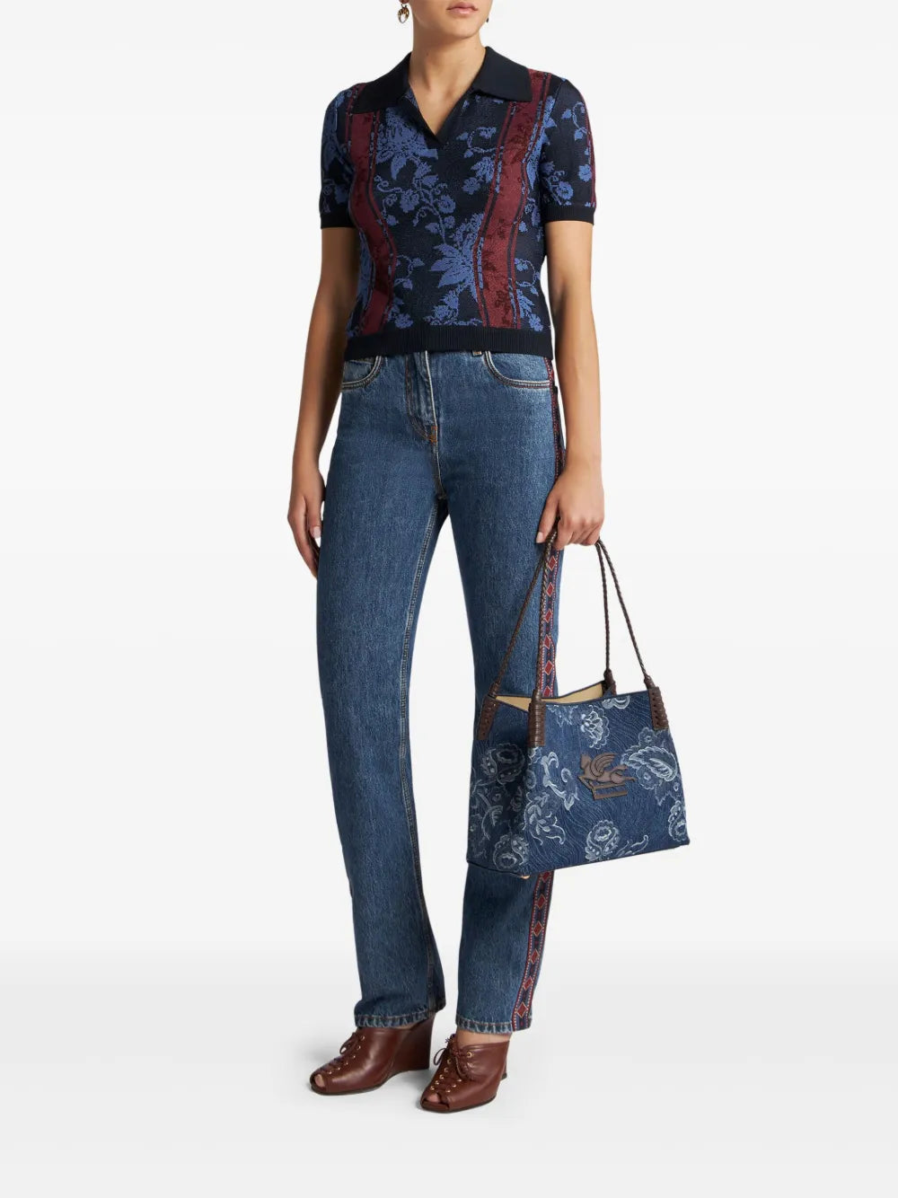 Side-Appliqué Jeans