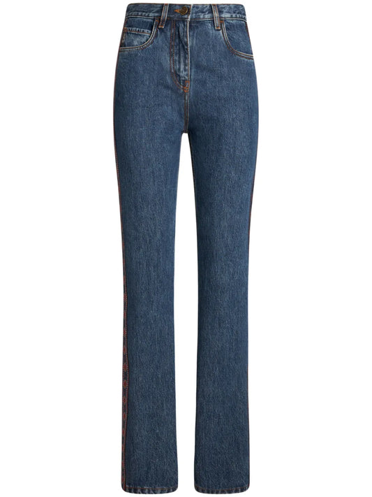 Side-Appliqué Jeans