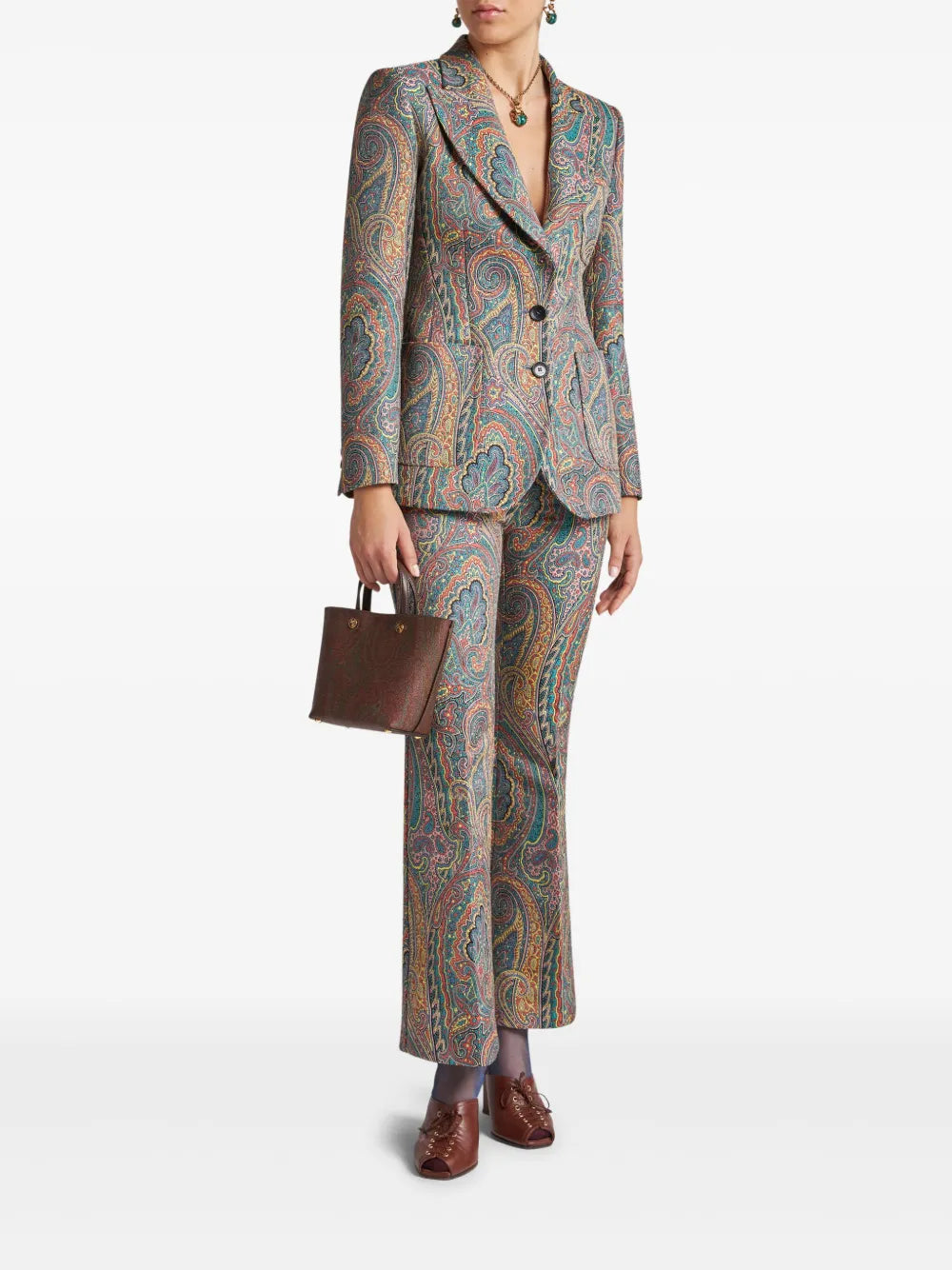 Paisley-Print Blazer