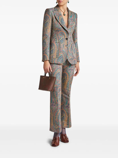 Paisley-Print Blazer