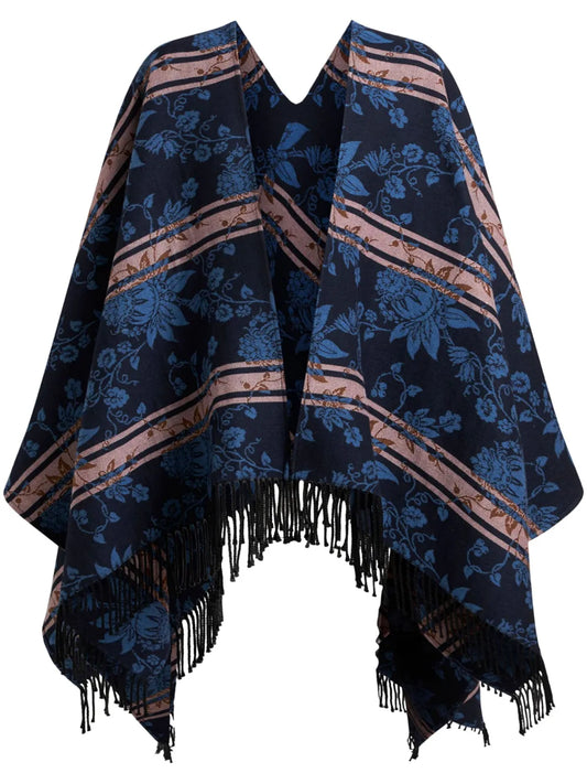 Floral Jacquard Cape