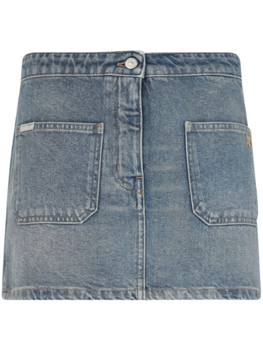 Logo-Embroidered Mini Skirt