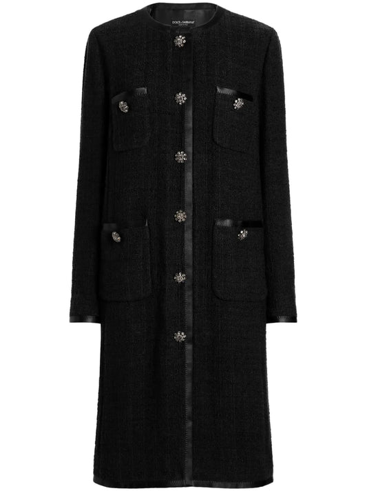 Tweed Single-Breasted Coat