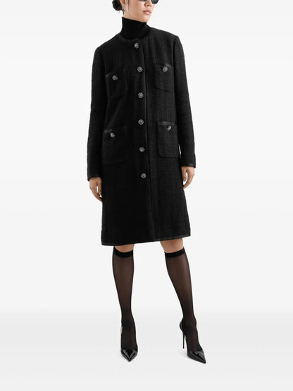 Tweed Single-Breasted Coat