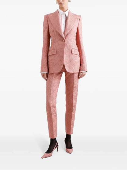 Floral-Jacquard Blazer