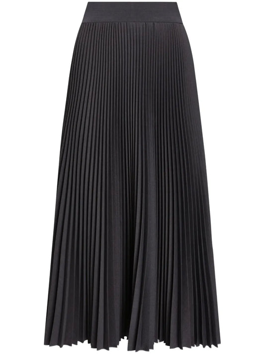 Plissé-Effect Midi Skirt