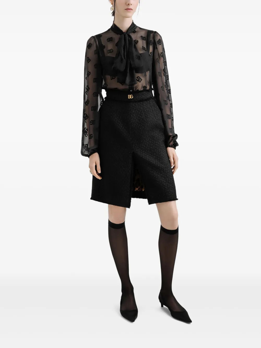 Tweed Midi Skirt