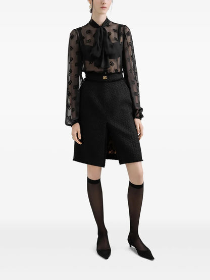 Tweed Midi Skirt