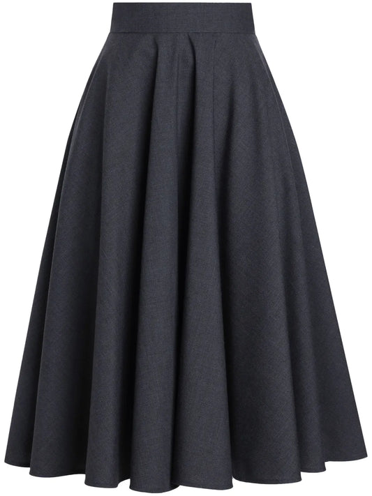 Pleated Midi Skirt
