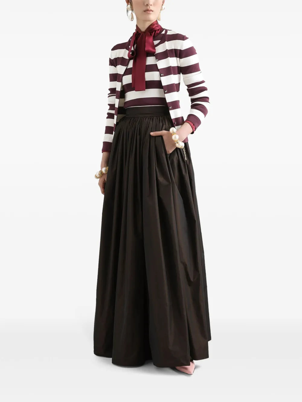 Iridescent-Effect Maxi Skirt