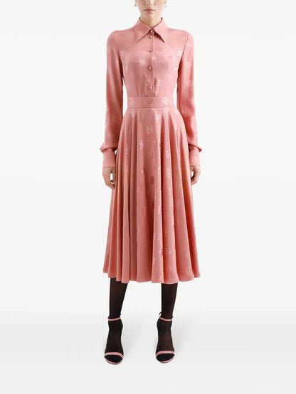 Monogram Midi Skirt