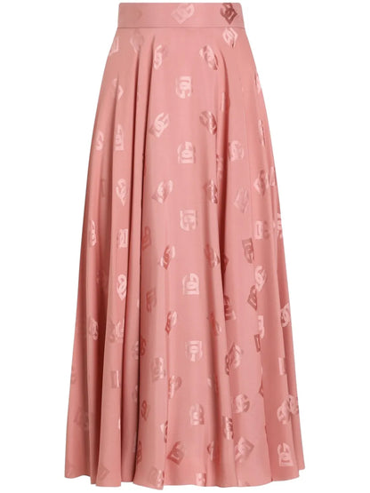 Monogram Midi Skirt