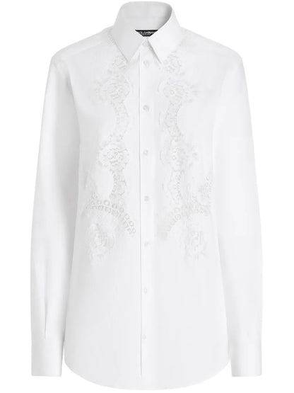Lace-Panelled Shirt