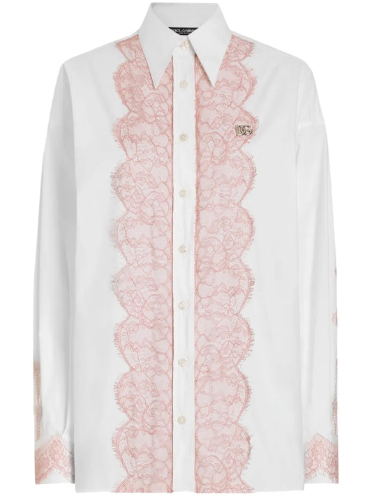 Lace-Trimmed Shirt