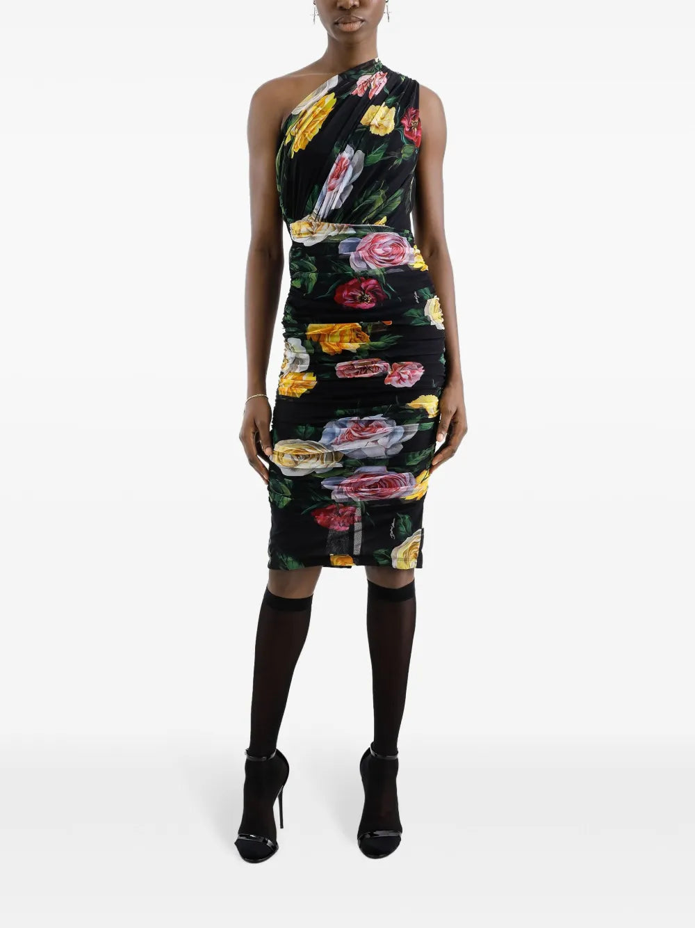 Floral-Print Midi Dress
