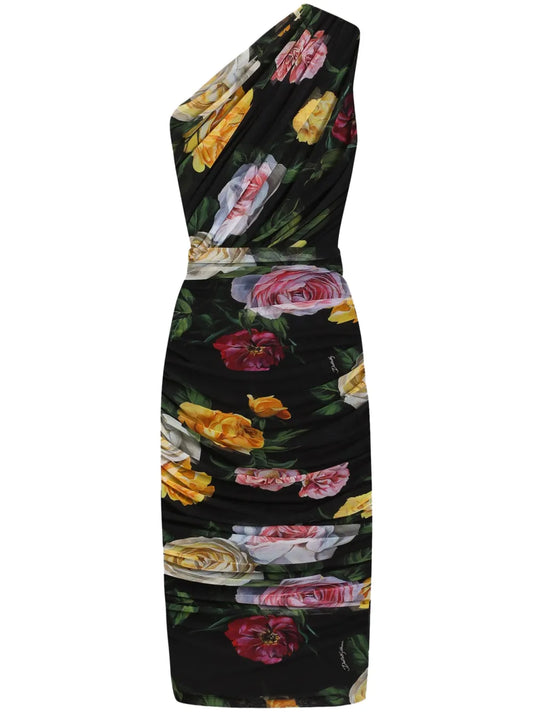 Floral-Print Midi Dress