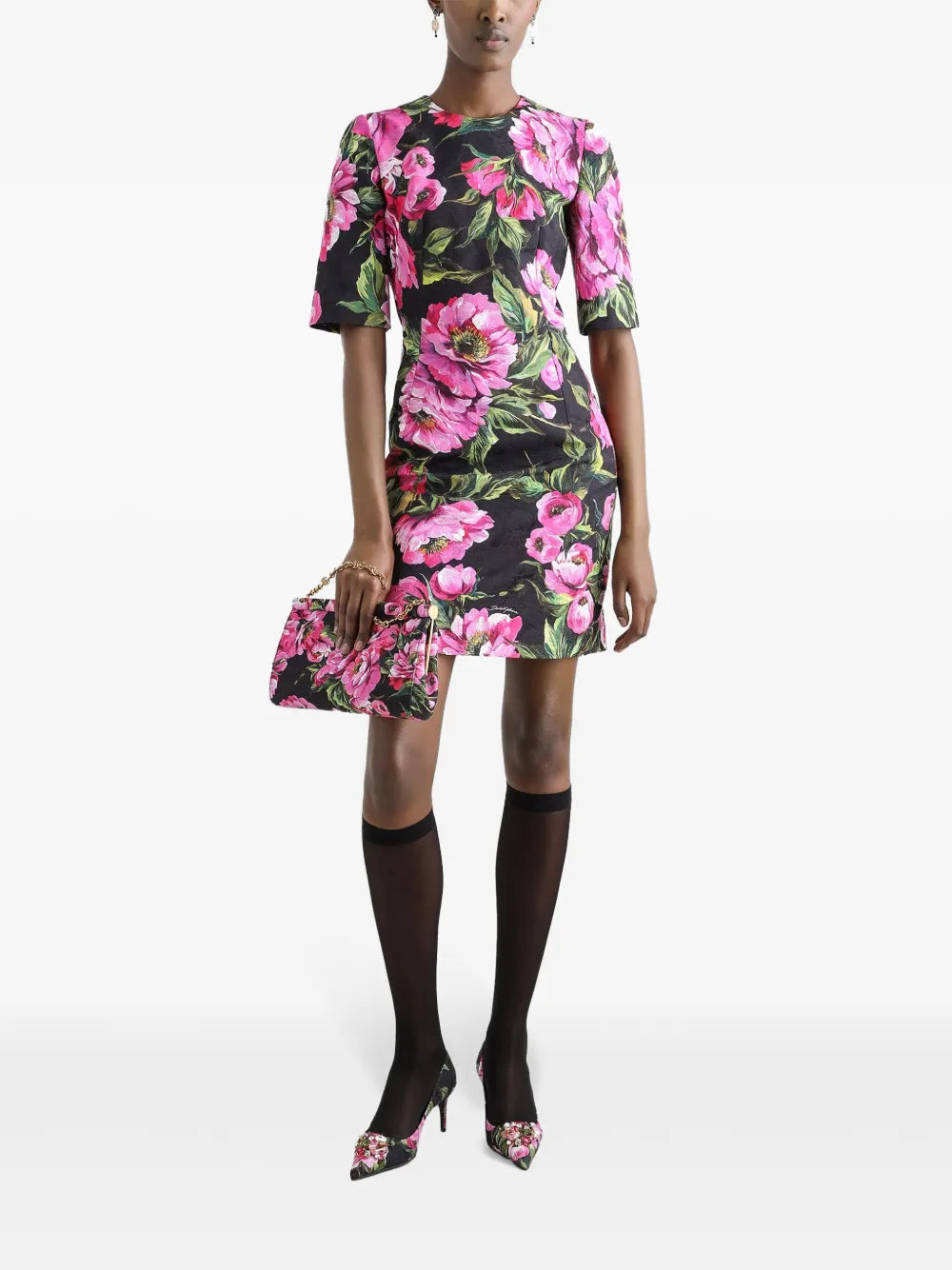 Floral-Print Mini Dress