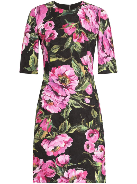 Floral-Print Mini Dress