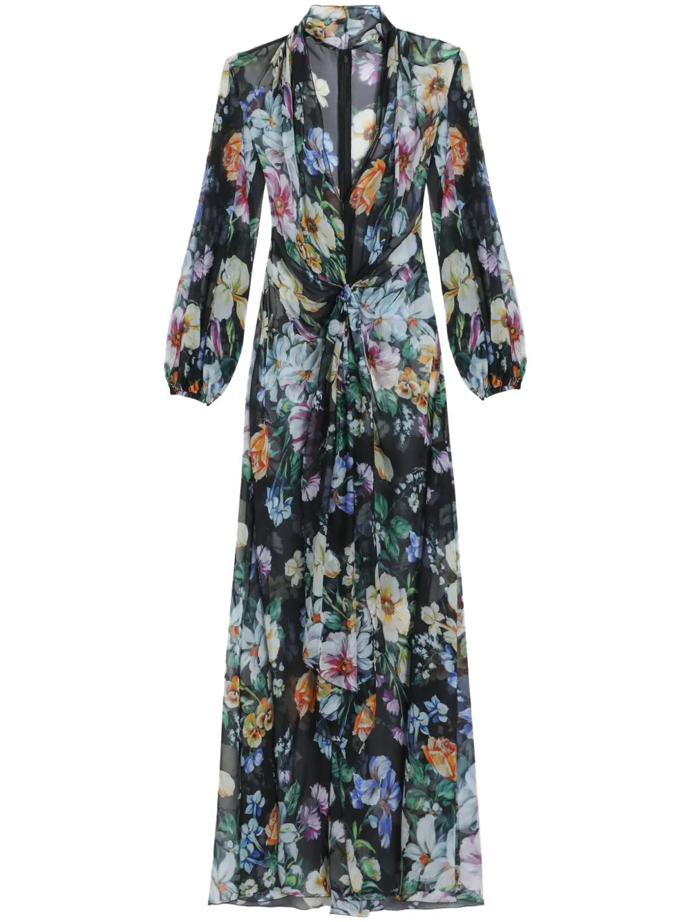 Floral-Print Long Dress