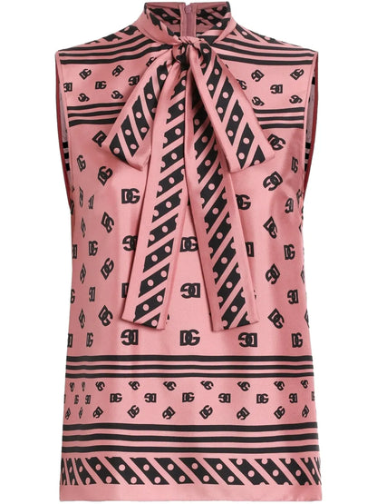 Logo-Print Blouse