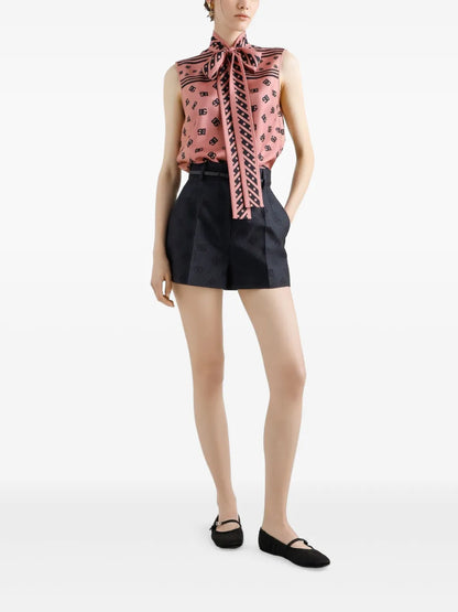 Logo-Print Blouse
