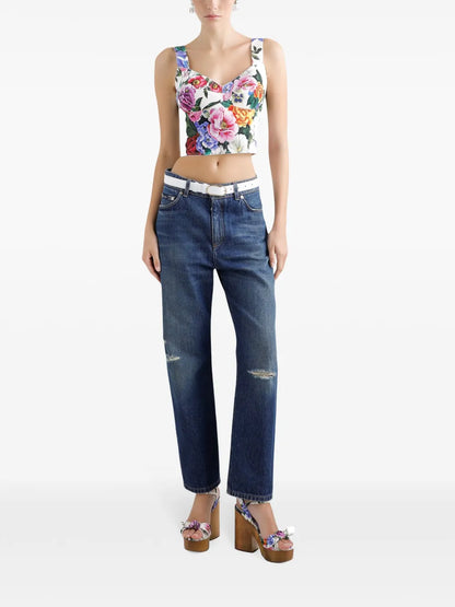 Floral-Print Top