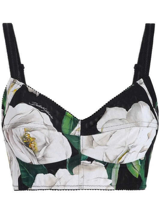 Printed Bustier Top