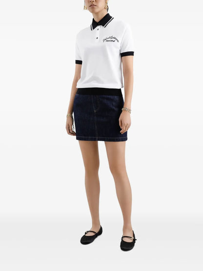 Logo-Embroidered Cotton Polo Top