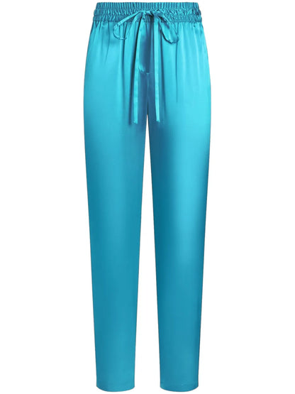 Drawstring-Waist Satin Trousers