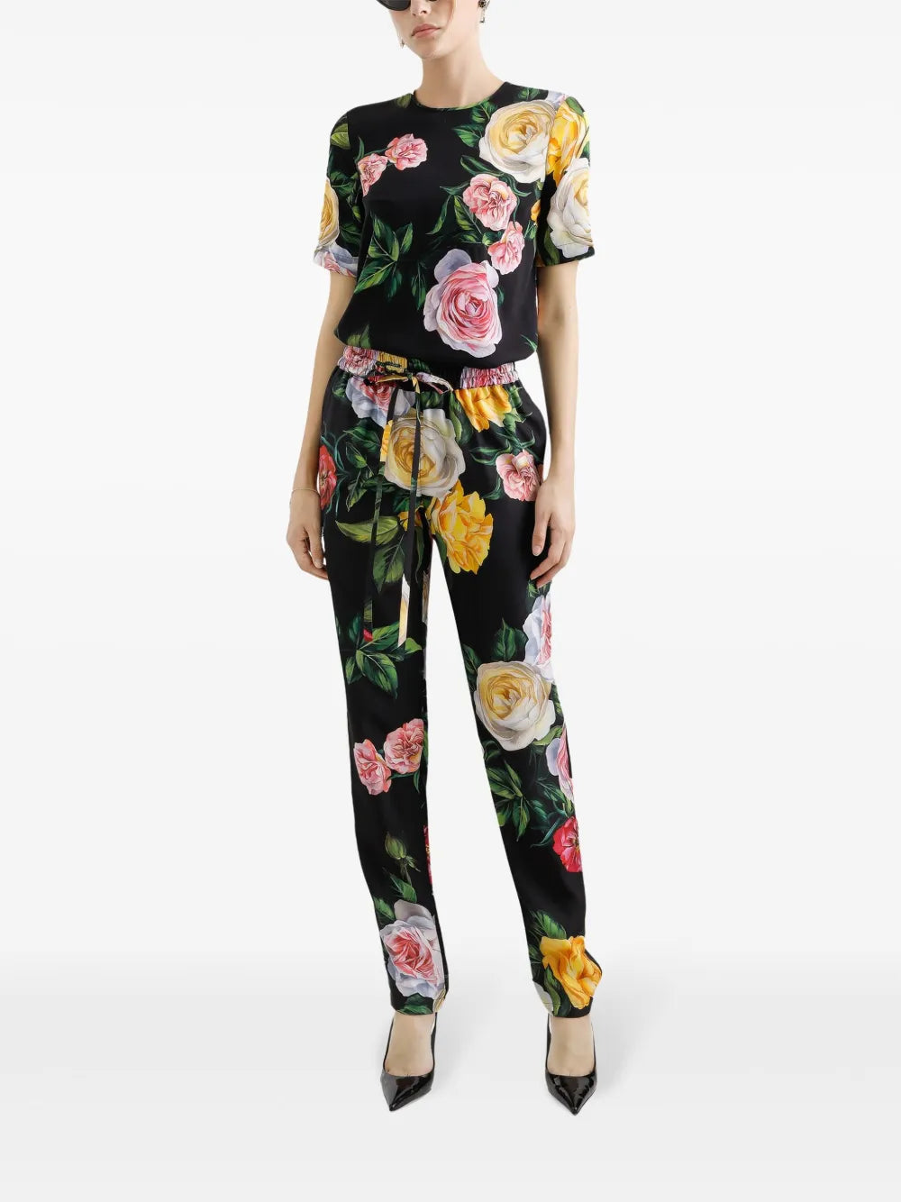 Floral-Print Trousers