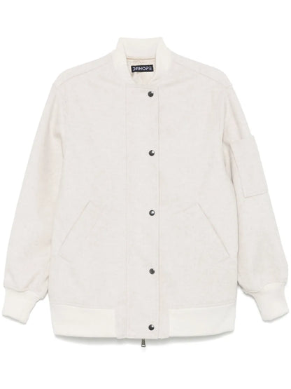 Brushed-Effect Bomber Jacket