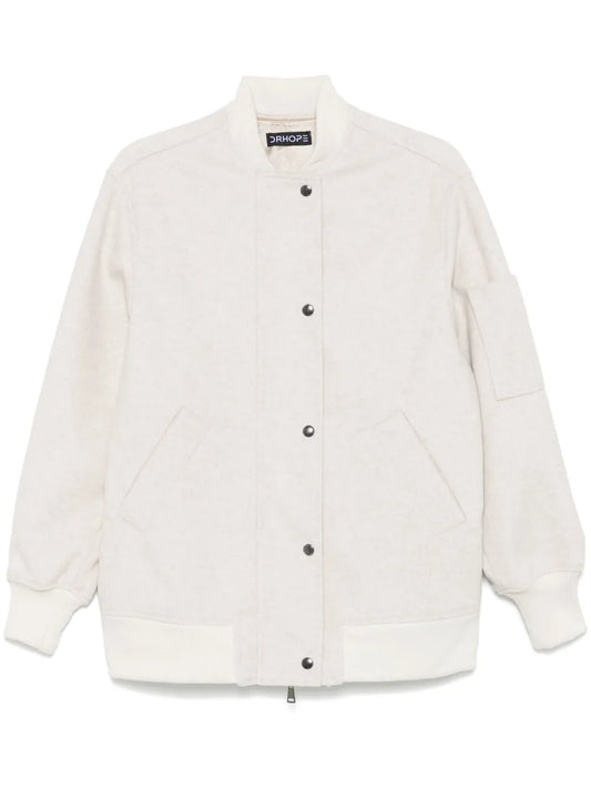 Brushed-Effect Bomber Jacket