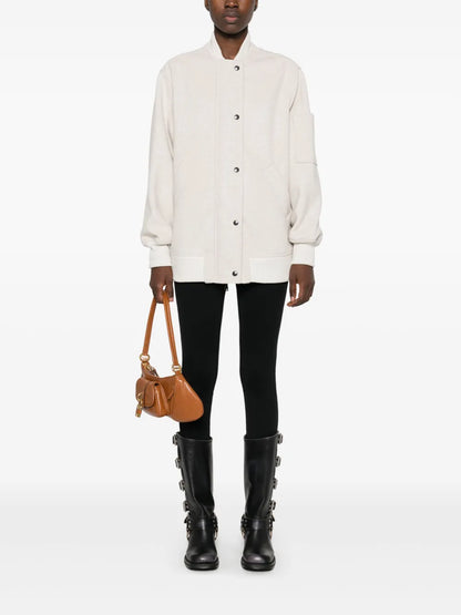 Brushed-Effect Bomber Jacket