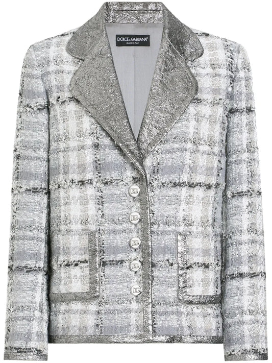 Tartan-Check Blazer