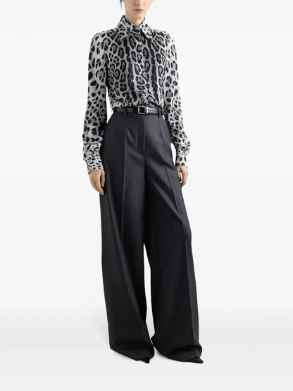 Leopard-Print Blouse