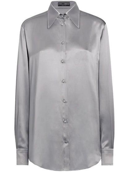 Silk Crepe-De-Chine Shirt