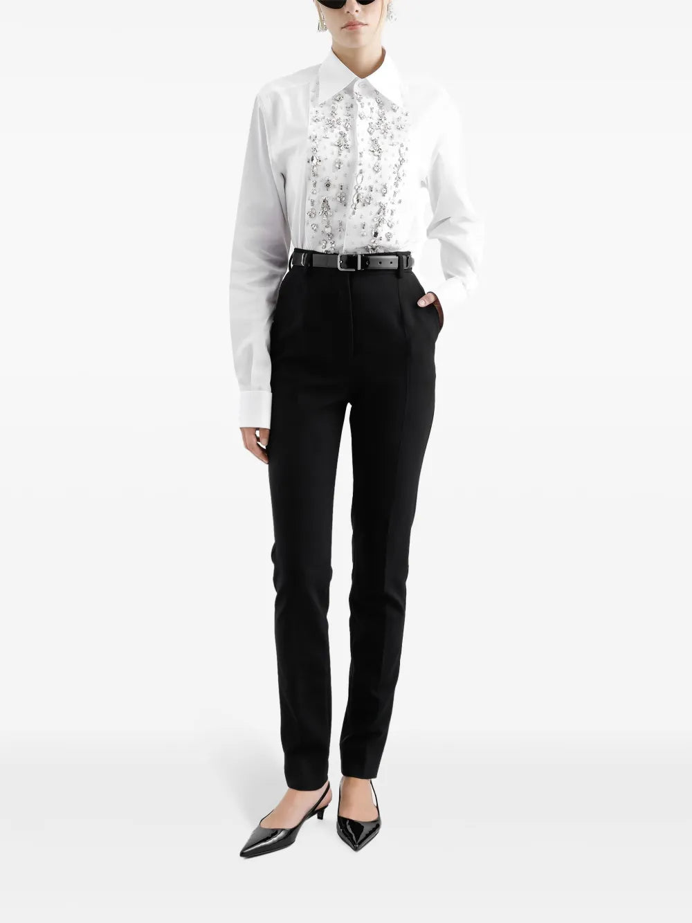Rhinestone-Embellished Shirt