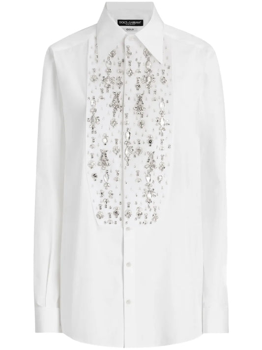 Rhinestone-Embellished Shirt