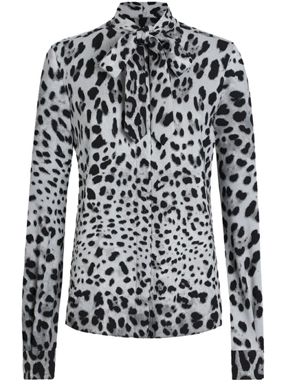Animal-Print Blouse