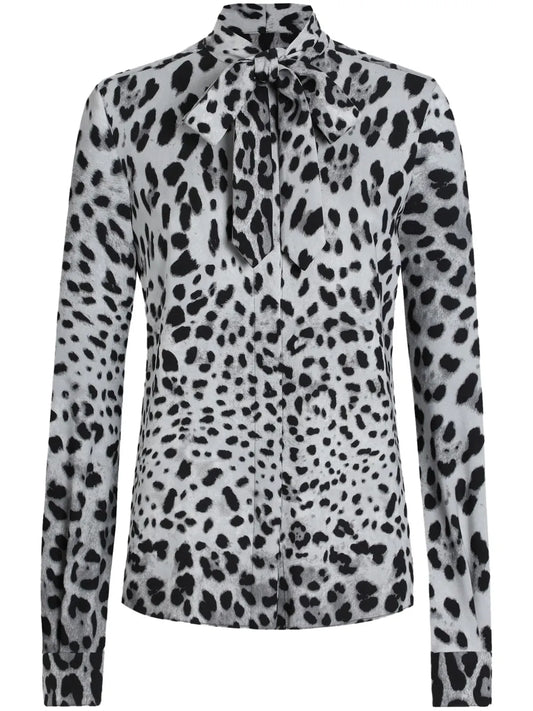 Animal-Print Blouse