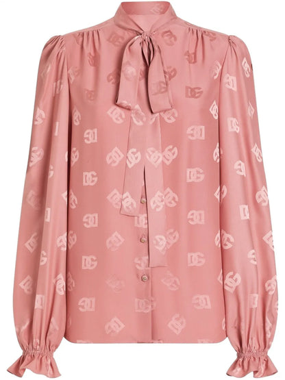 Logo-Print Blouse